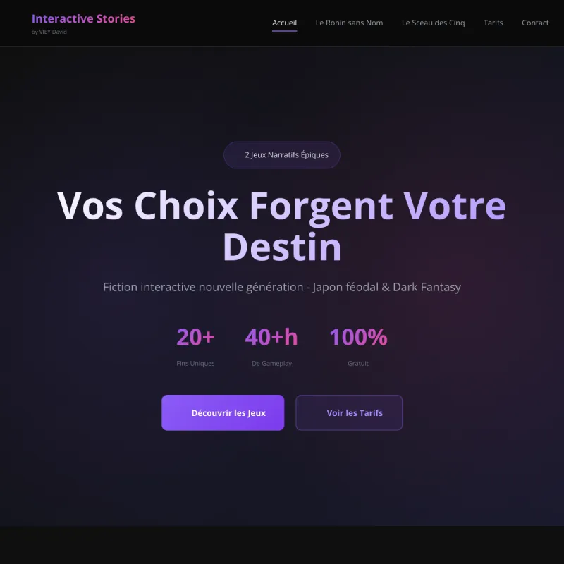 Interactive Stories - Livres-jeux narratifs